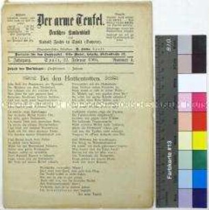 Ausgabe der Monatszeitschrift "Der arme Teufel" u.a. zum Aufstand der Herero und Nama