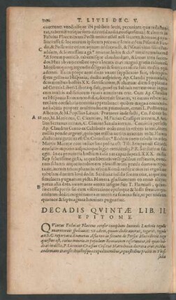 Decadis Quintae Lib. II. Epitome.