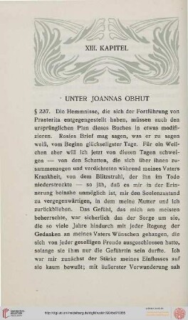 XIII. Kapitel: Unter Joaanas Obhut