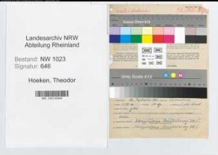 Entnazifizierung Theodor Hoeken , geb. 16.09.1901 (Elektriker)