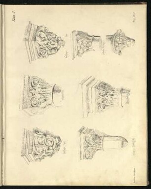 Capitäle und Consolen aus der Pfarrkirche zu Gelnhausen und der Stiftskirche zu Aschaffenburg