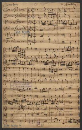 Ouvertures; orch; D-Dur