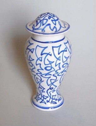 Deckelvase