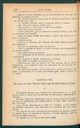 Capítulo VIII. - De cómo el cura Moralos hizo una de Don Pedro el Cruel.