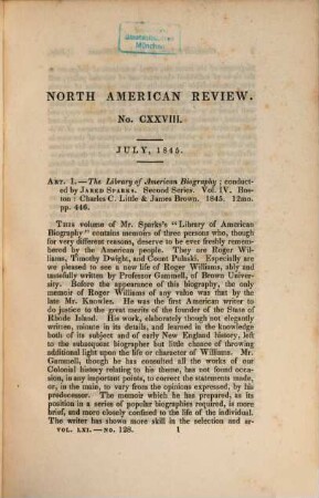 The North American review. 61. 1845