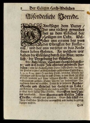 Absonderliche Vorrede.
