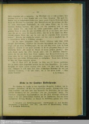 Blicke in die Lausitzer Volkssprache