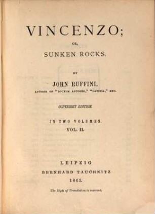 Vincenzo, or sunken rocks, 2