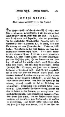 Zweites Kapitel - Ehestandsangelegenheiten der Indier