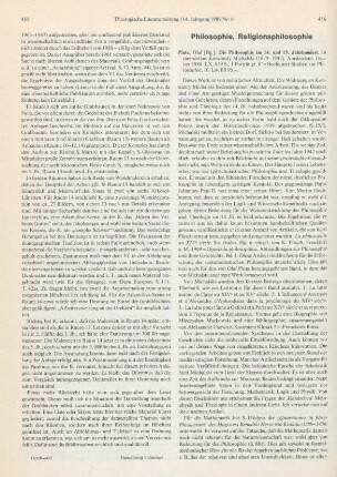 456-459 [Rezension] Die Philosophie im 14. und 15. Jahrhundert