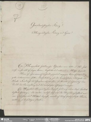 Abschrift von August Wilhelm von Schlegel an Friedrich Wilhelm , Bonn, 26.05.1843