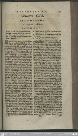 Responsum CXVI.
