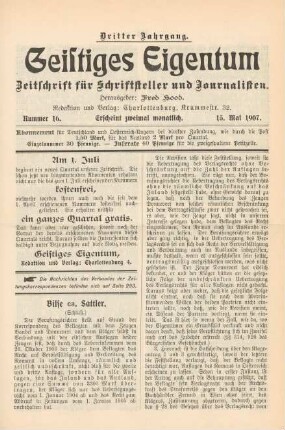 Nummer 16 (15. Mai 1907)