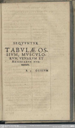 Sequuntur tabulae ossium, musculorum, venarum et arteriarum nervorum