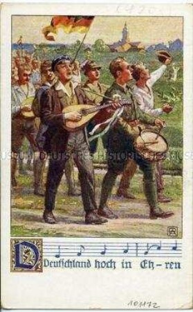 Deutsch-freundliche Postkarte aus Österreich