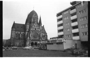 Kleinbildnegativ: Heilig-Kreuz-Kirche, Blücherplatz, 1977