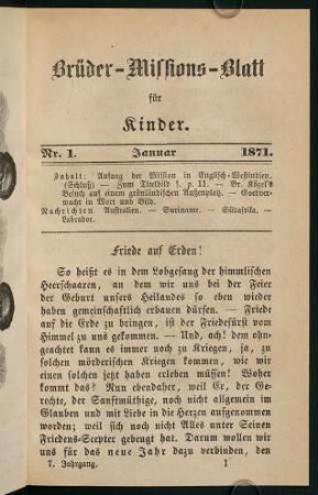 1-24, Januar 1871 (Nr. 1)
