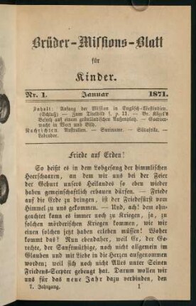 1-24, Januar 1871 (Nr. 1)