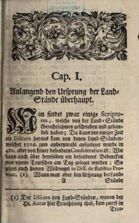 B.G. Struvii, P. Hist. Publ. in Academia Jenensi, Discurs vom Uhrsprung, Unterscheid und Gerechtsahmen der Land-Stände in Teutschland, Jnsonderheit im Hertzogthum Mecklenburg : Wobey die im Jahr 1715. zwischen dem regierenden Herrn Hertzog Carl Leopold von Mecklenburg-Schwerin und der Mecklenburgis. Ritter- und Landschafft entstandene Dispute erörtert werden