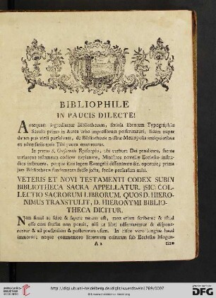 Bibliophile in paucis dilecte!