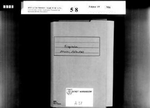Kriegssachen, Einquartierung, Verpflegung der Truppen, Servis, Kontribution, Verwundetenpflege und Krankenpflege