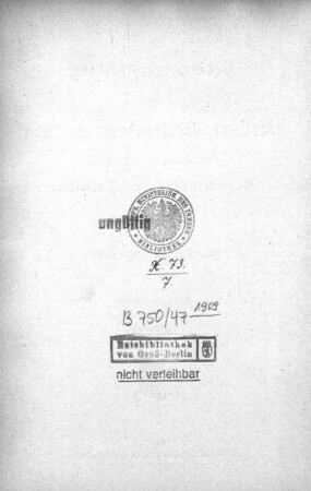 Stempel: Kön. pr. Ministerium des Innern Bibliothek