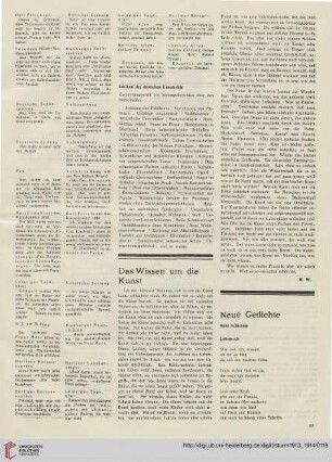 Das Wissen um die Kunst