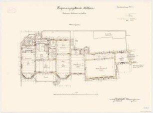Regierungsgebäude, Koblenz Präsidenten-Wohnhaus und Saalbau: Grundriss oberes EG 1:100