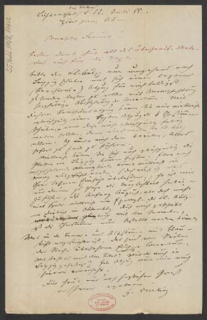 Brief an Ludwig Strecker  und B. Schott's Söhne : 12.07.1885