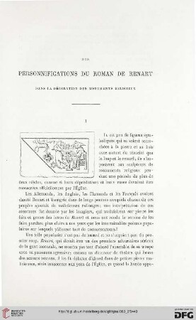 2. Pér. 22.1880: Des personnifications du Roman de Renart dans la décoration des monuments religieux