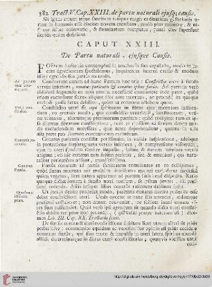 Caput XXIII: De Partu naturali, ejusque Causis
