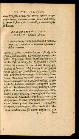 Argumentum Libri Quinti Aeneidos.