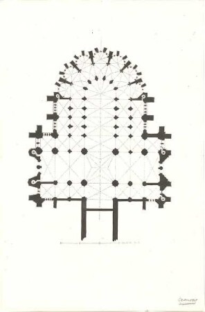 Gärtner, Friedrich von; Beauvais (Frankreich) ; Kathedrale - Grundriss