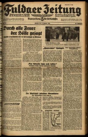 Ausgabe vom Freitag, den 17. Januar 1941.