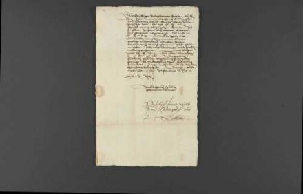 Kredenzschreiben des Rheingrafen Philipp Frantz für einen an Herzog Christoph von Württemberg abgeschickten Diener.