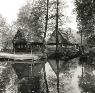 Lübbenau-Lehde, Blockhaus (ehemaliges Gasthaus aus Weißagk/Forst, jetzt Kassenhaus)