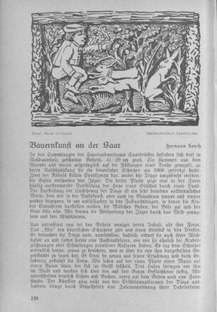 Bauernkunst an der Saar.