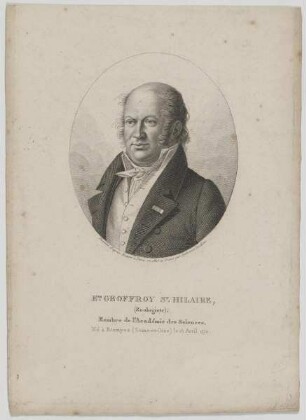 Bildnis des E. Geoffroy St. Hilaire