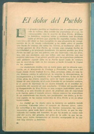 El dolor del pueblo