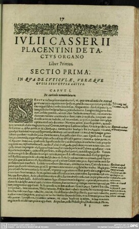 De Tactus Organa Liber Primus