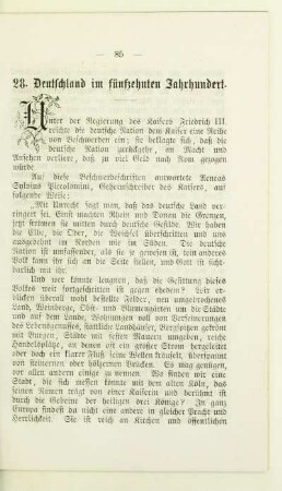 28. Deutschland im fünfzehnten Jahrhundert