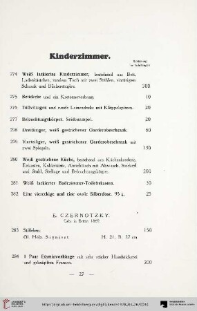 Kinderzimmer (Nr. 274-290)