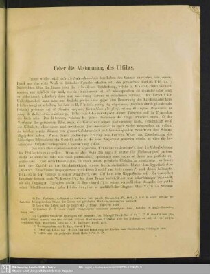 Die Abstammung des Ulfilas