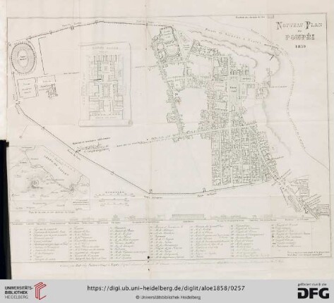 Nouveau plan de Pompéi 1859