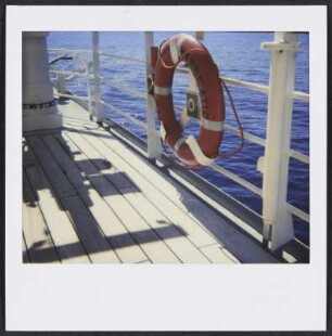 Auf dem Deck des Kreuzfahrtschiffes „Hanseatic“