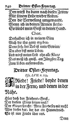 Dritter Oster-Feyertag.