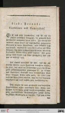 Liebe Freunde, Landsleute und Kameraden!