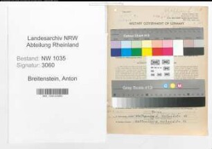 Entnazifizierung Anton Breitenstein , geb. 22.12.1900 (Steiger)