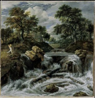 Wasserfall in einer Vorgebirgslandschaft ("Norwegischer Wasserfall")