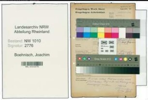 Entnazifizierung Joachim Boehnisch , geb. 16.07.1904 (Baecker)